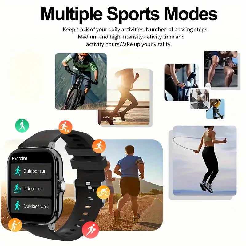 SmartWatch LAXASFIT para Homens e Mulheres, Pulseira com chamadas Bluetooth