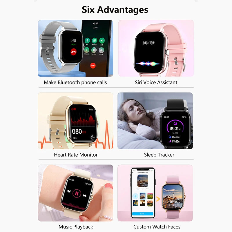 SmartWatch Xiaomi 2025 Y13 Multifuncional, à Prova de Água