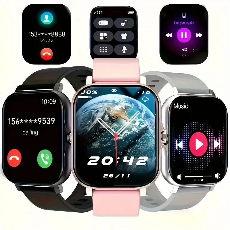 SmartWatch LAXASFIT para Homens e Mulheres, Pulseira com chamadas Bluetooth