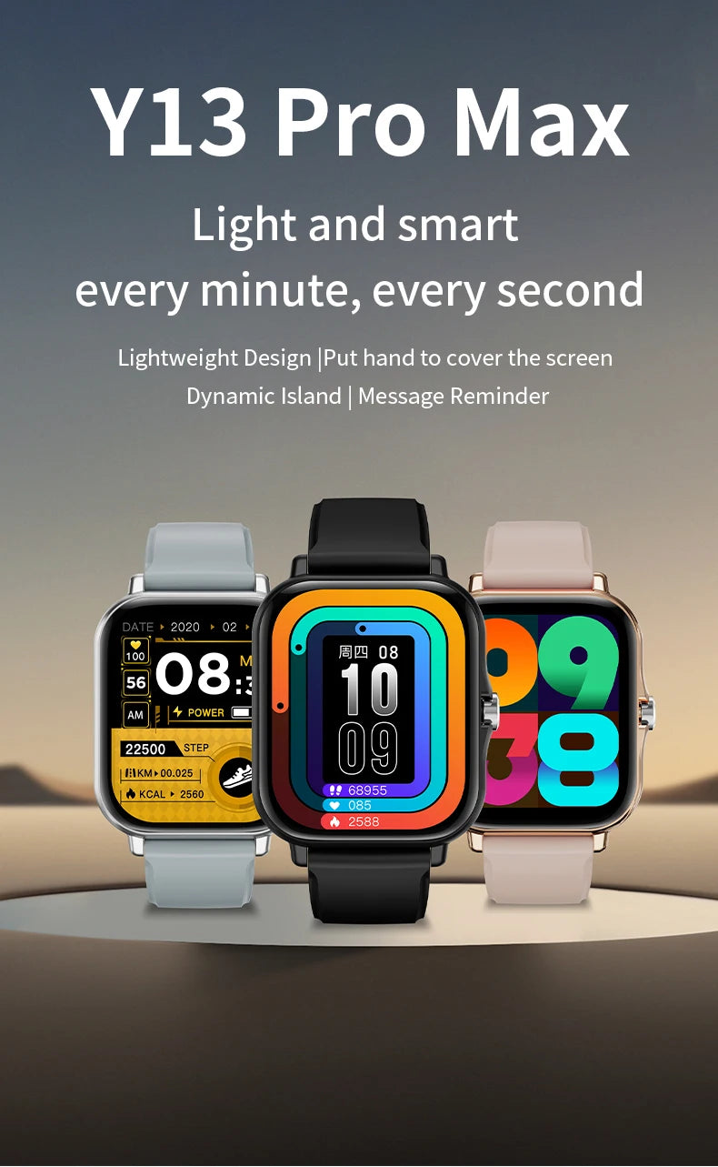 LAXASFIT 2025 Novo Relógio Inteligente Bluetooth Talk Full Touch Screen