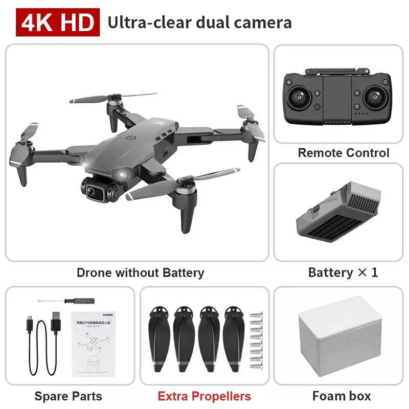Drone L900 Pro 4K Profissional 5G GPS HD Câmera dupla