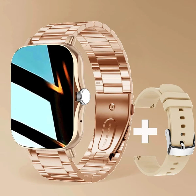 LAXASFIT 2025 Novo Relógio Inteligente Bluetooth Talk Full Touch Screen