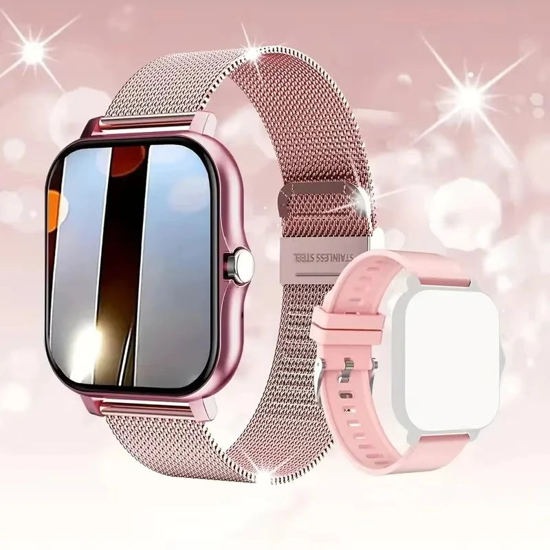 SmartWatch LAXASFIT para Homens e Mulheres, Pulseira com chamadas Bluetooth