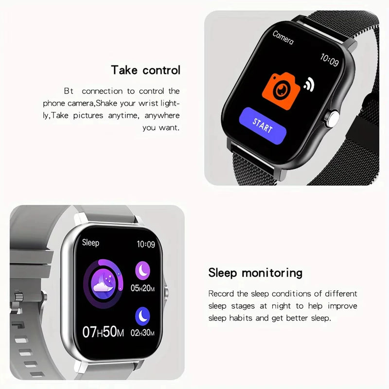 LAXASFIT 2025 Novo Relógio Inteligente Bluetooth Talk Full Touch Screen