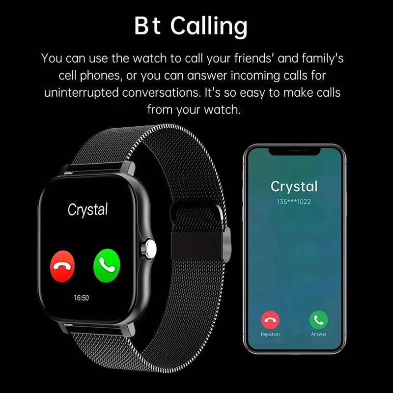LAXASFIT 2025 Novo Relógio Inteligente Bluetooth Talk Full Touch Screen