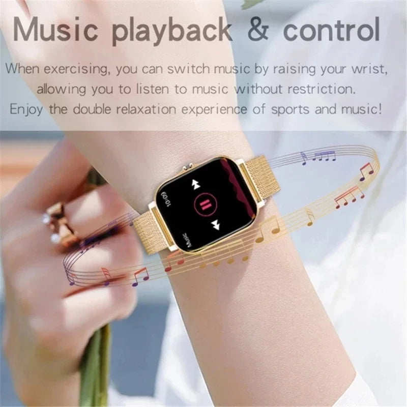SmartWatch LAXASFIT para Homens e Mulheres, Pulseira com chamadas Bluetooth